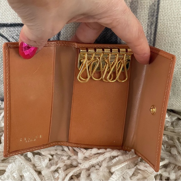 CELINE MACADAM 6-RING KEY HOLDER🔑 RARE LIKE-NEW CONDITION⭐️ALWAYS AUTHENTIC - Picture 6 of 9